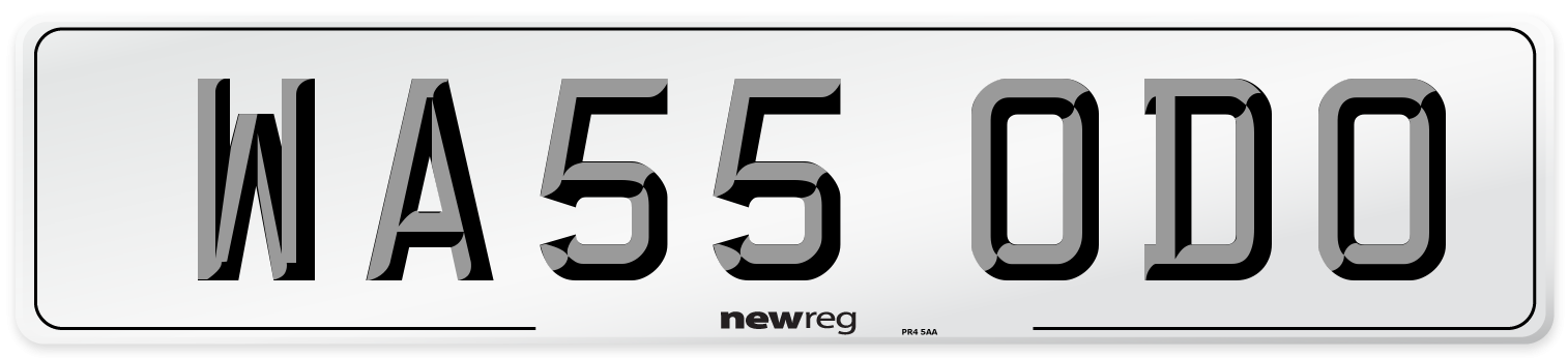 WA55 ODO Number Plate from New Reg